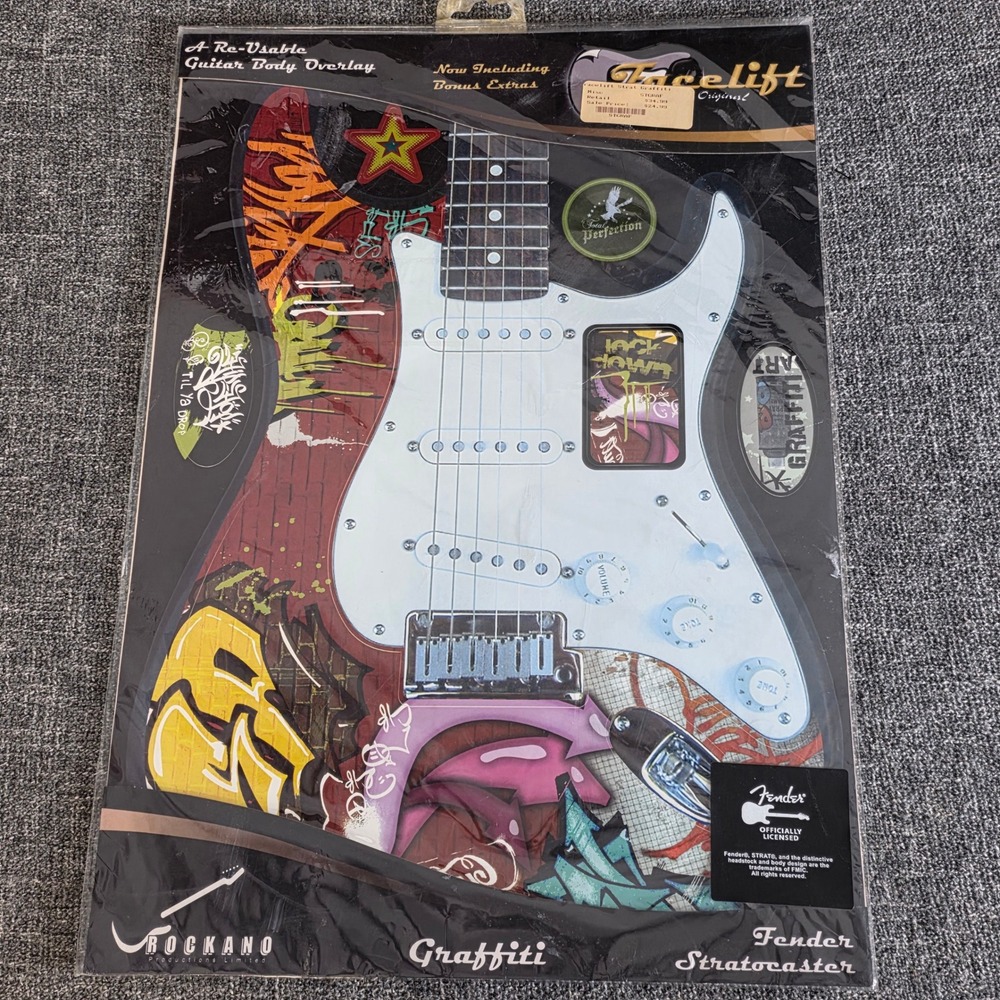 Fender Stratocaster FaceLift Graffiti Guitar Body Overlay Rockano Re-Wall NOS